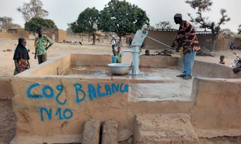 A community borehole in northern Burkina Faso
