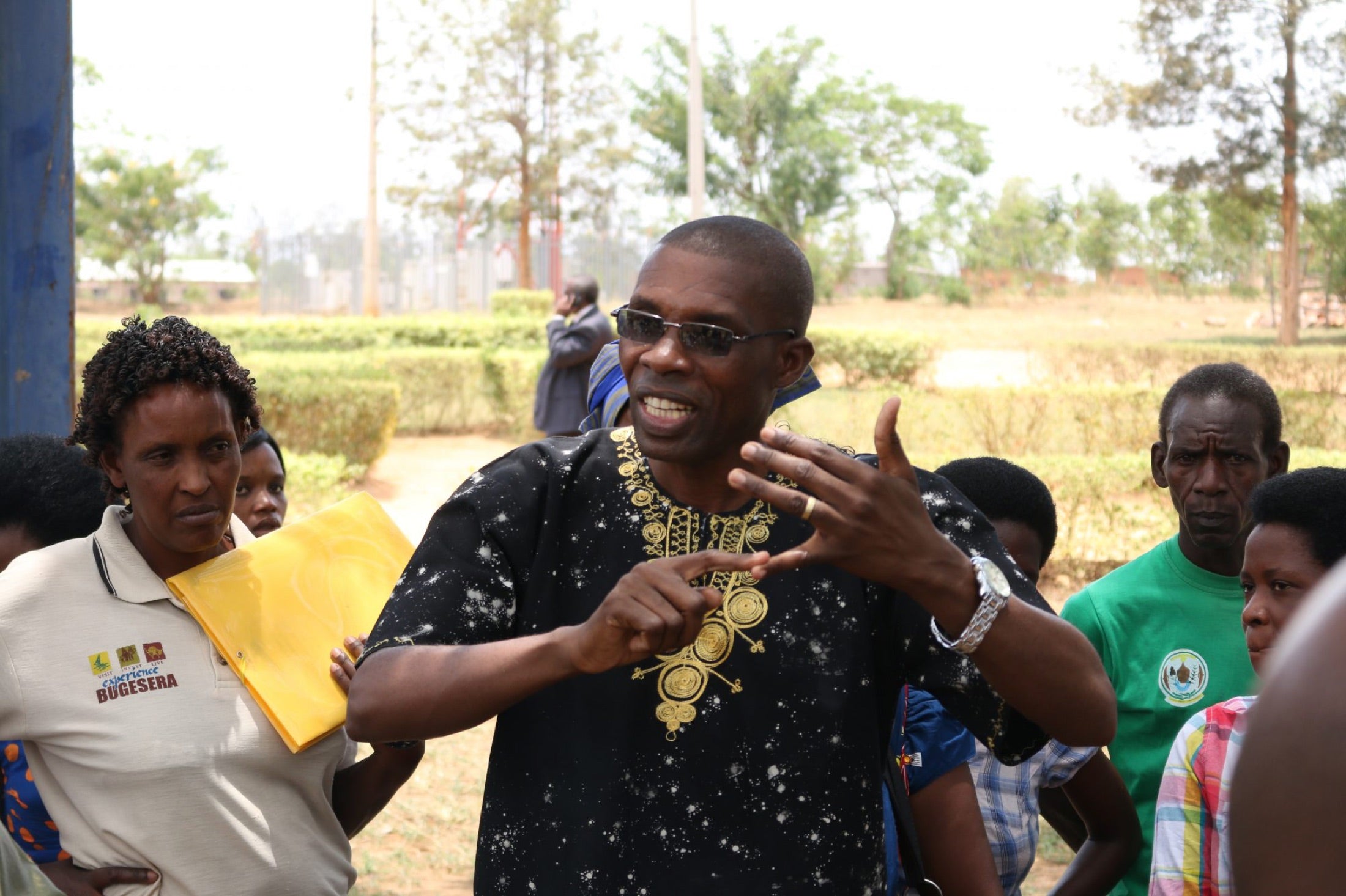Project stakeholders discussing a community carbon project
